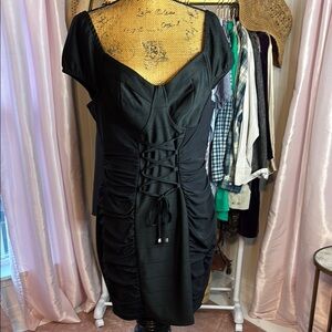 NWOT Haute Monde Sexy Black Corset Dress Sz 2X